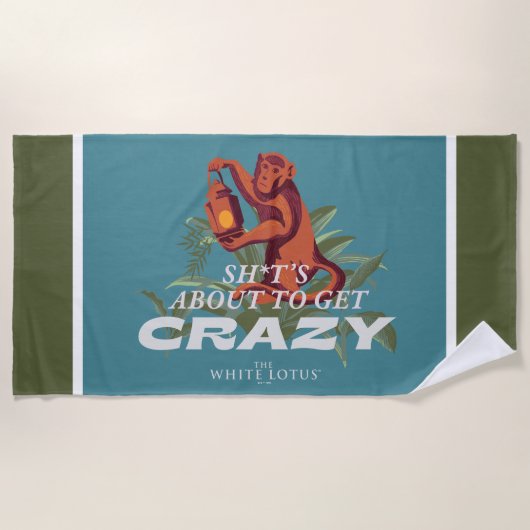 Sh*es wird verrückt - der weiße Lotus Strandtuch (Vorderseite)