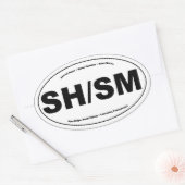 SH/SM Oval Aufkleber (Umschlag)