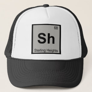 Sh - Sterling Heights Michigan Chemie-Symbol Truckerkappe