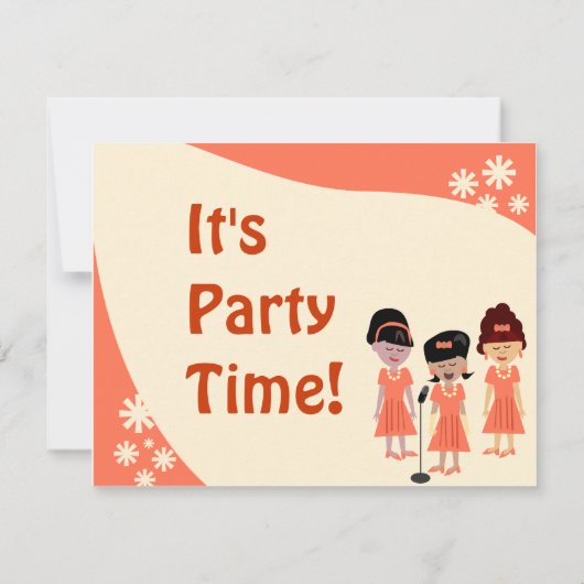 Sha La A Girl Group Shindig Einladung (Rückseite)