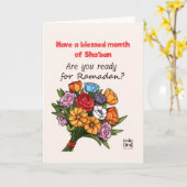 Shaban - Holy Month Blessings - Bouquet Karte (Gelbe Blume)