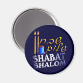 Shabat Shalom Magnet (Vorderseite/Rückseite)