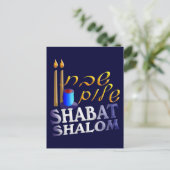 Shabat Shalom Postkarte (Stehend Vorderseite)