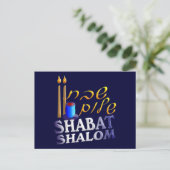 Shabat Shalom Postkarte (Stehend Vorderseite)