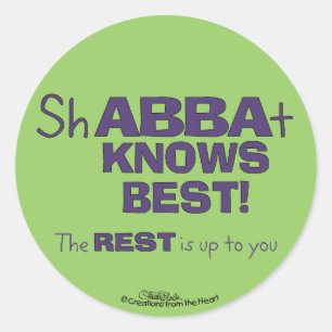ShABBAt Abba weiß das Beste Runder Aufkleber