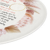 Shabbat Candle Holder Pampas Design Cutting Board Schneidebrett (Ecke)