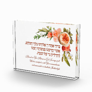 Shabbat Candle Lighting Hebrew Sessing Blume Fotoblock