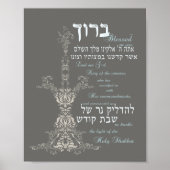 Shabbat Candle Sessing Poster (Vorne)