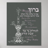 Shabbat Candle Sessing Poster (Vorne)