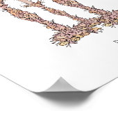 Shabbat Candles Floral Poster (Ecke)