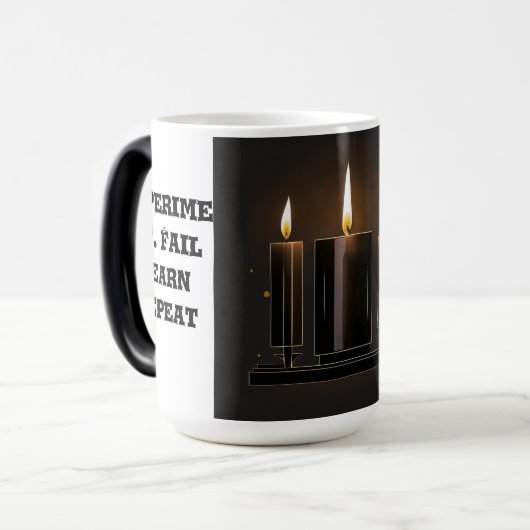 Shabbat Candles Icon Illuminating Stärke' Verwandlungstasse (Vorderseite Links)