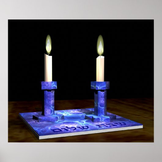 Shabbat Candlesticks Poster (Vorne)