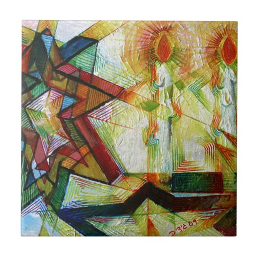 Shabbat Fliese (Vorderseite)