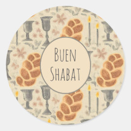 Shabbat Gemustert Sticker für Ladino Gruß