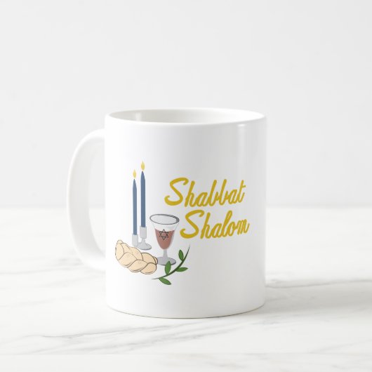 Shabbat Kaffeetasse (Vorderseite Links)