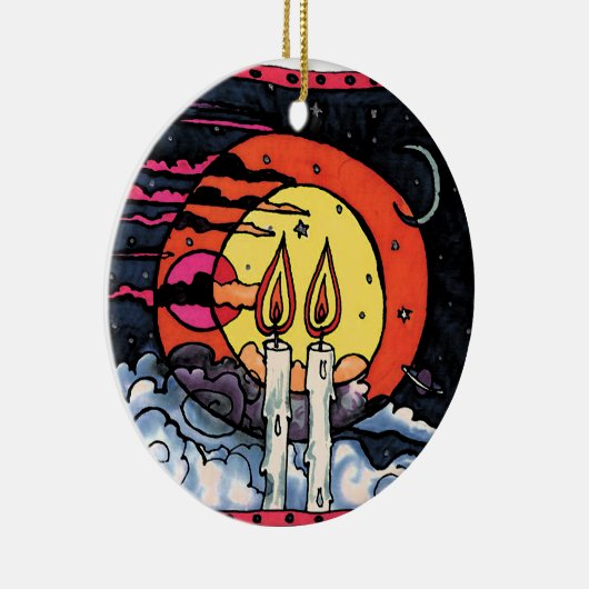 Shabbat Keramik Ornament (Rechts)