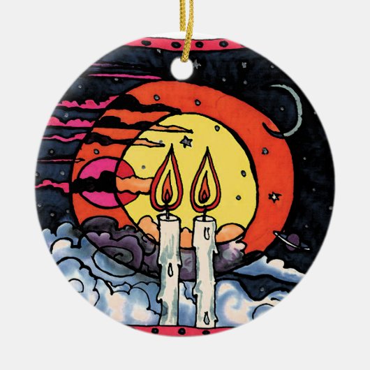 Shabbat Keramik Ornament (Vorne)