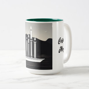 Shabbat Kerzen Symbol beleuchten Stärke. 15-Oz Zweifarbige Tasse