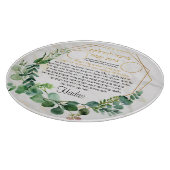 Shabbat Kerzenhalter bedruckt auf Glas schneiden  Schneidebrett (Ecke)