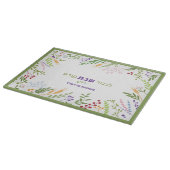 Shabbat Personalisiert Hebrew Floral Challah Schneidebrett (Ecke)