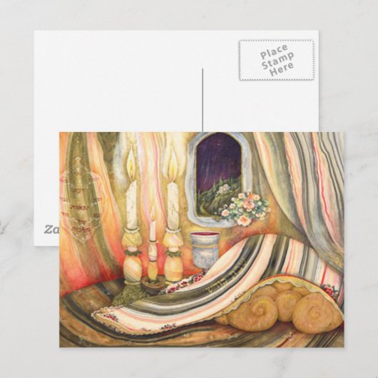 Shabbat Postkarte (Vorne/Hinten)