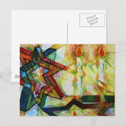 Shabbat Postkarte (Vorne/Hinten)