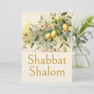 Shabbat Schalom, italienischer Zitronenhain Boho B Karte