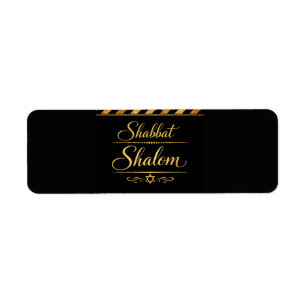 Shabbat Schalom jüdische Judaica Gold Schwarz Luxu