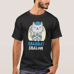 Shabbat Schalom Katze Heiliger Tag Judentum Yom K T-Shirt