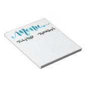 Shabbat Shabbos Menu Notepad Notizblock (angewinkelt)