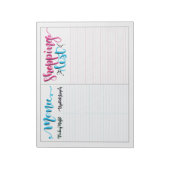 Shabbat Shabbos Menü Shopping List Notepad Notizblock (Rotiert)