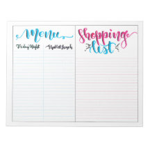Shabbat Shabbos Menü Shopping List Notepad