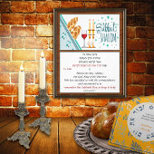 Shabbat Shalom and Hebrew gießt Fotodruck