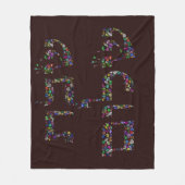 Shabbat Shalom aus Edelsteinen in allen Farben Fleecedecke (Vorderseite)