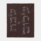 Shabbat Shalom aus Edelsteinen in allen Farben Fleecedecke (Vorderseite)