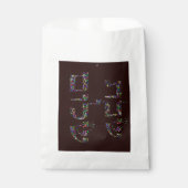 Shabbat Shalom aus Edelsteinen in allen Farben Geschenktütchen (Vorderseite)