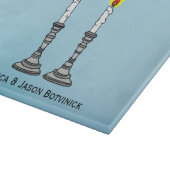 Shabbat Shalom Candles Glass Schneidebrett (Ecke)