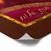 Shabbat Shalom Candles Hebräische afrikanische Fra Poster (Ecke)