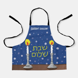 Shabbat Shalom Candles - Kleine Schürze