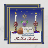 Shabbat Shalom Feiertagskarte (Vorne/Hinten)