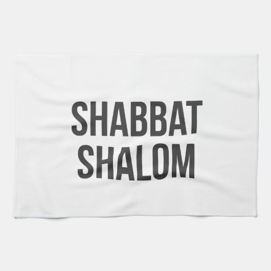 Shabbat Shalom Geschirrtuch (Horizontal)