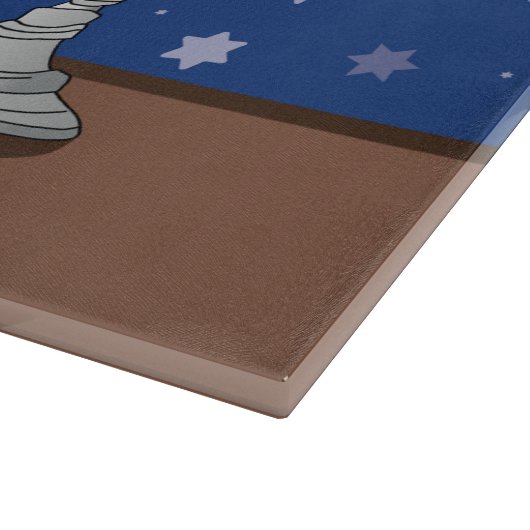 Shabbat Shalom Glass Challah Board 15"x11" Schneidebrett (Ecke)