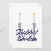 Shabbat Shalom Gruß und Kerzenschein Karte (Vorne/Hinten)