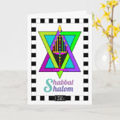 Shabbat Shalom Grußkarte Karte (Gelbe Blume)