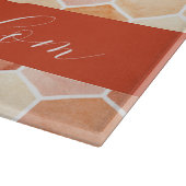 Shabbat Shalom Honey Comb Elegant Challah Schneidebrett (Ecke)