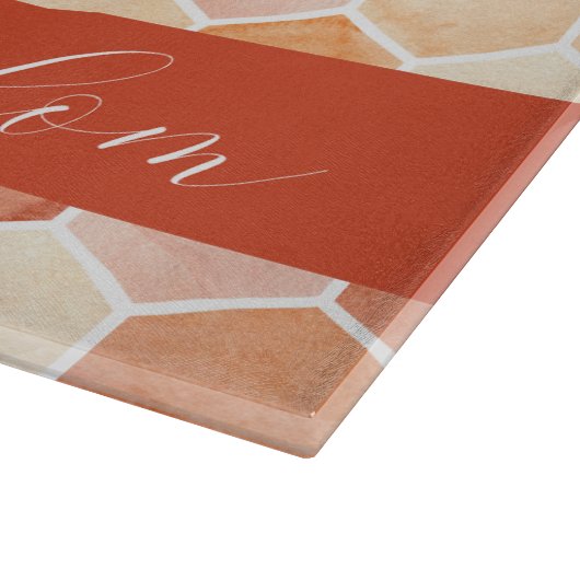 Shabbat Shalom Honey Comb Elegant Challah Schneidebrett (Ecke)