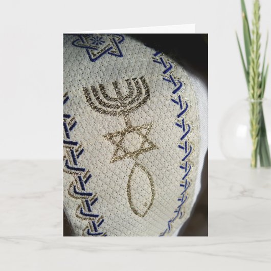 Shabbat Shalom Jewish Tallit Greeting Card Custom Karte (Vorderseite)