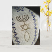 Shabbat Shalom Jewish Tallit Greeting Card Custom Karte (Gelbe Blume)