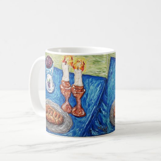 "Shabbat Shalom " Kaffeetasse (Vorderseite Links)