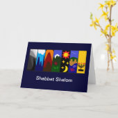Shabbat Shalom Karte (Gelbe Blume)